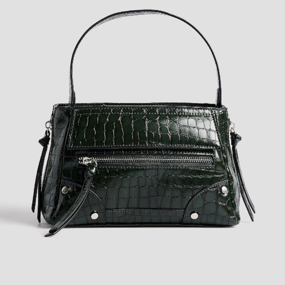 NA-KD Hardware Croc Crossbody Bag